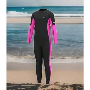 NWT! Hevto Wetsuit YOUTH 3/2mm Neoprene Full Wet Suits Pink/Black Sz 10 Slim